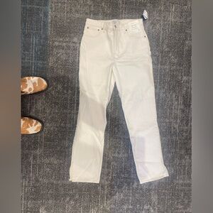 Abercrombie & Fitch Cream High-Rise Jeans